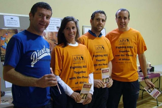 Group with APA t-shirt